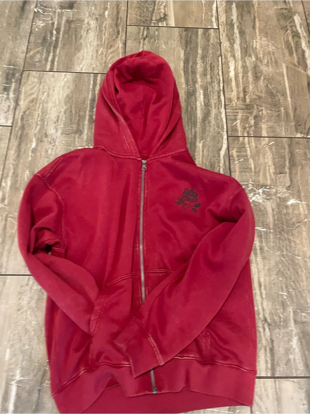 Hollister Red Cozy Boxy Hoodie